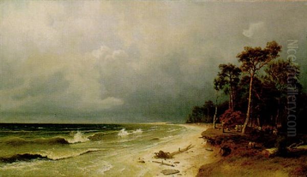 Ostseestrand Oil Painting by Hugo Knorr