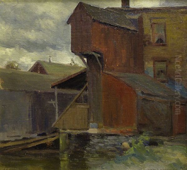 Mill On Green River Oil Painting by Farquhar McGillivray Strachen Knowles