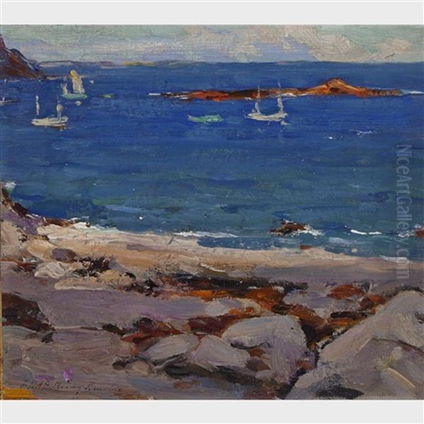 The Sea Coast Oil Painting by Farquhar McGillivray Strachen Knowles