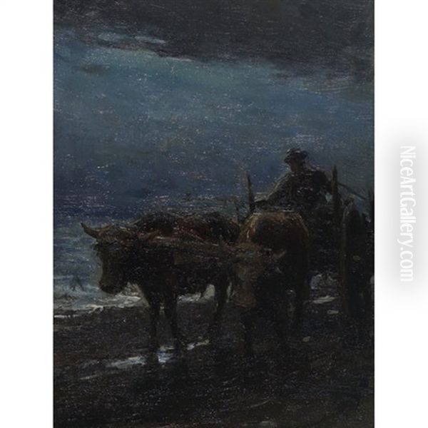 The Seaweed Harvest Oil Painting by Farquhar McGillivray Strachen Knowles