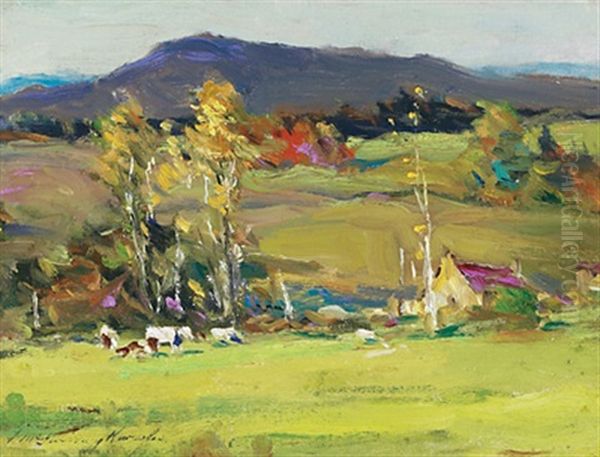 Near La Malbaie, Quebec Oil Painting by Farquhar McGillivray Strachen Knowles