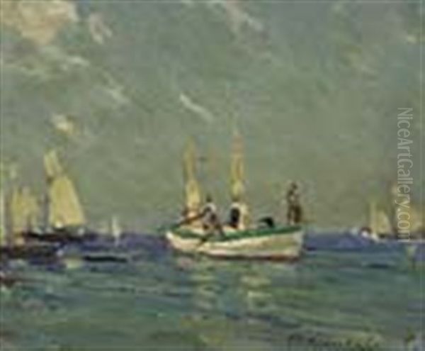 Sailboats Oil Painting by Farquhar McGillivray Strachen Knowles