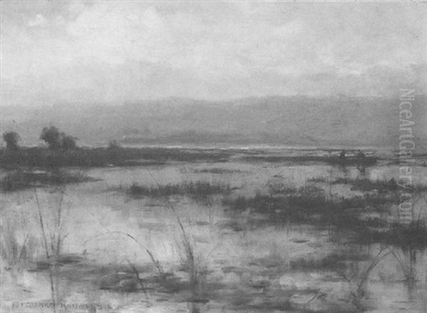 Marshland Oil Painting by Farquhar McGillivray Strachen Knowles