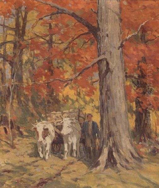 Beneath Autumn's Glory Oil Painting by Farquhar McGillivray Strachen Knowles