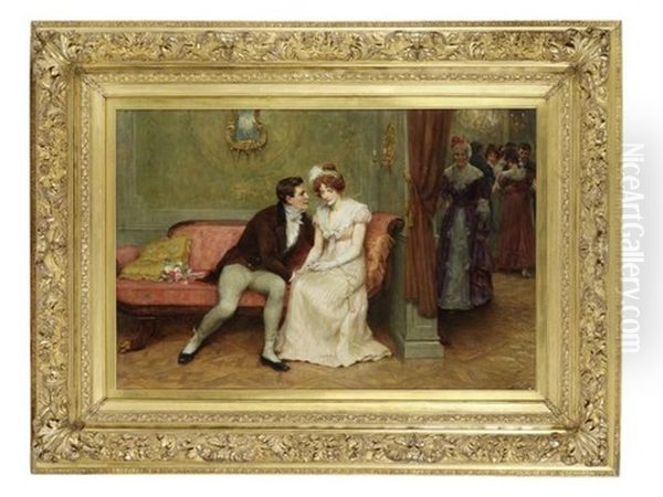 The Proposal Oil Painting by George Sheridan Knowles