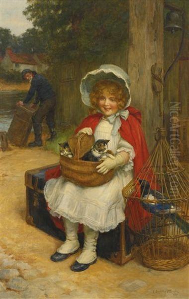 Waiting At The Ferry Oil Painting by George Sheridan Knowles