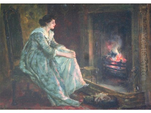 Fireside Memories Oil Painting by George Sheridan Knowles