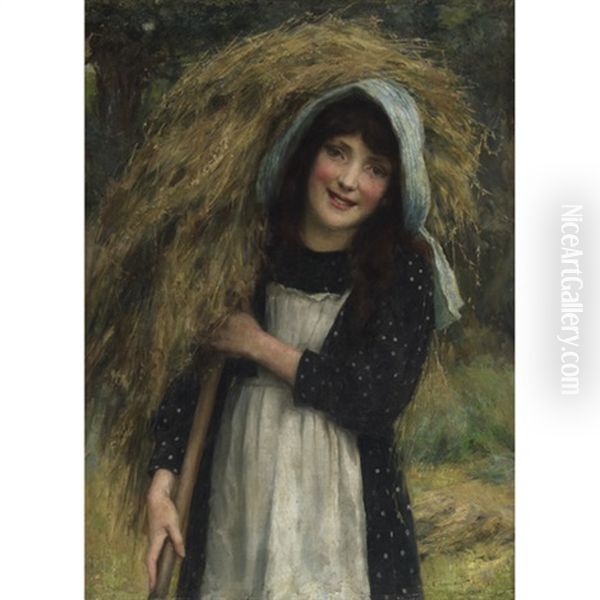 Haying Time Oil Painting by George Sheridan Knowles