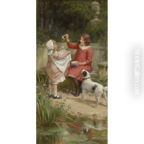 Bubbles Oil Painting by George Sheridan Knowles