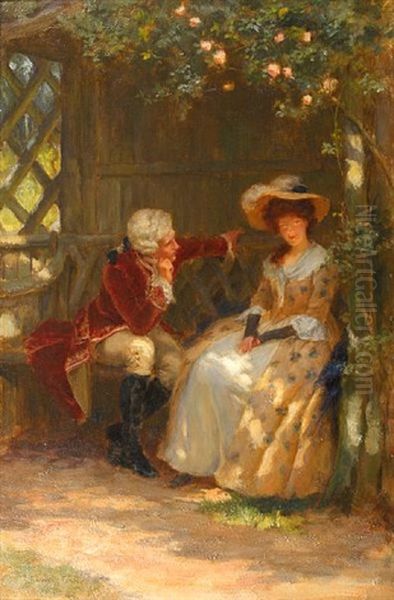 Yes Or No? Oil Painting by George Sheridan Knowles