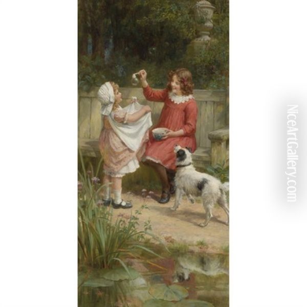 Bubbles Oil Painting by George Sheridan Knowles