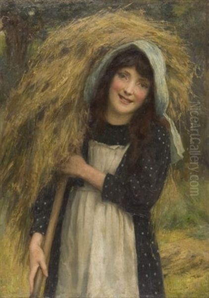 Haying Time Oil Painting by George Sheridan Knowles