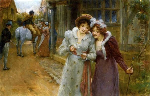 The Letter: La Lettre D'amour Oil Painting by George Sheridan Knowles