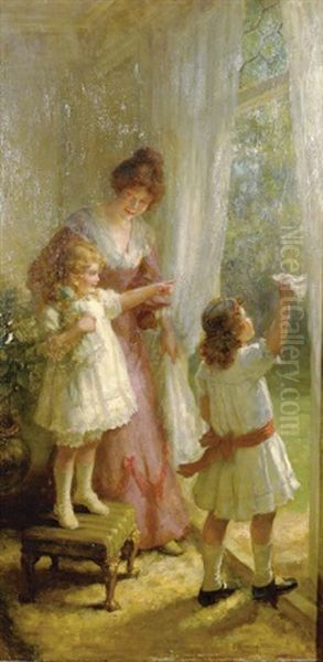 Waving Good-bye Oil Painting by George Sheridan Knowles