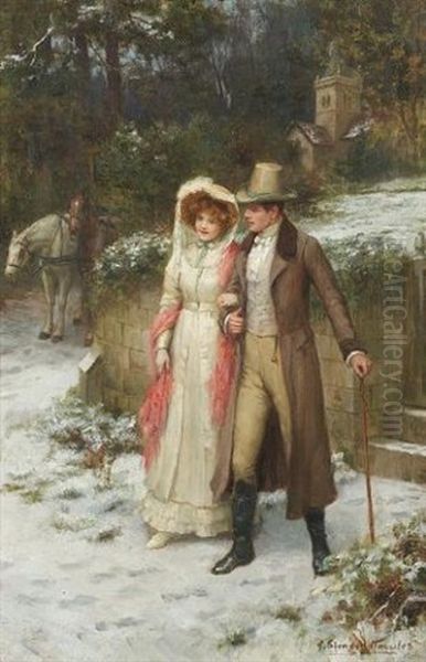 Safe At Last Oil Painting by George Sheridan Knowles