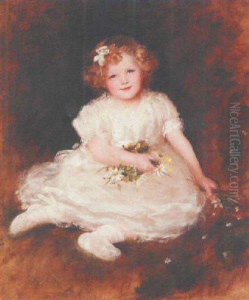 Portrait Of Vera Florence Rowe Oil Painting by George Sheridan Knowles