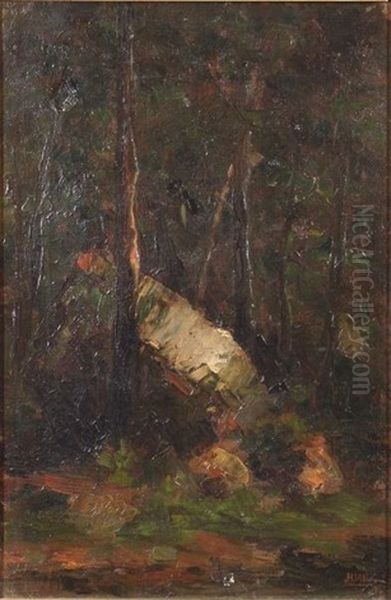 Woodland Interior Oil Painting by Helen Mary Knowlton