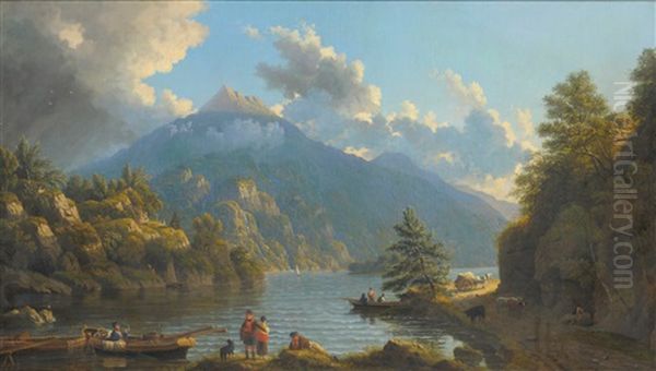 Loch Katrine Oil Painting by John Knox