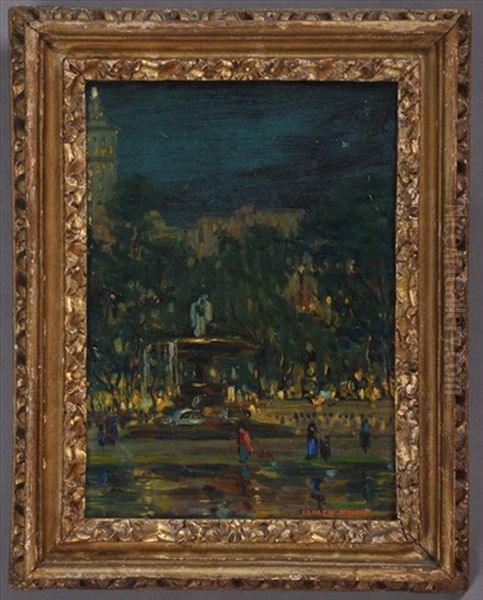 Bethesda Fountain, Central Park Oil Painting by John Knox