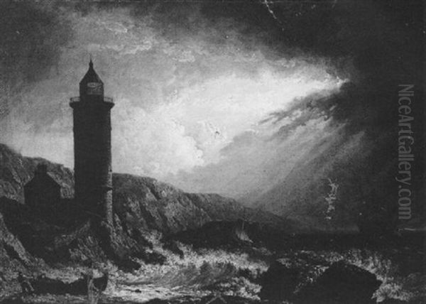 The Cloch Lighthouse Oil Painting by John Knox