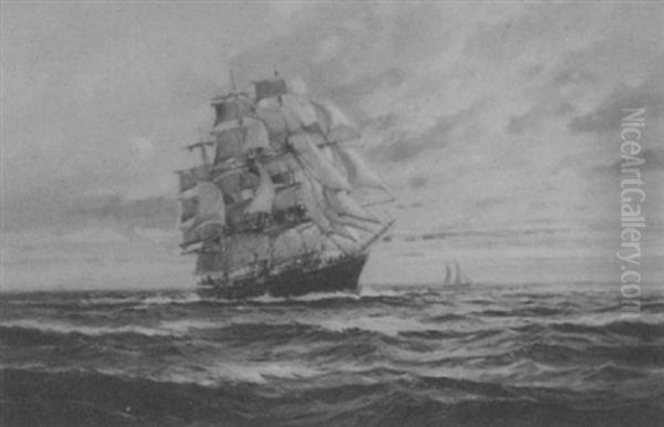 Clipper Ship Oil Painting by William Knox