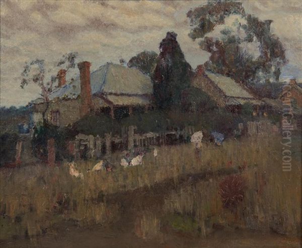 Homestead At Eltham Oil Painting by William Dunn Knox