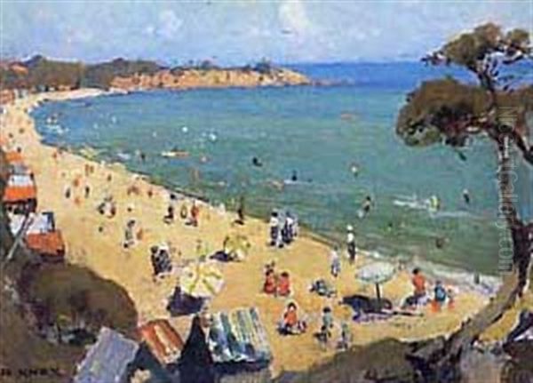 Fisherman's Beach, Mornington Oil Painting by William Dunn Knox