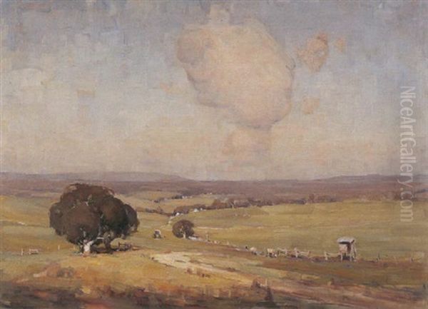 Summer Pastoral Oil Painting by William Dunn Knox