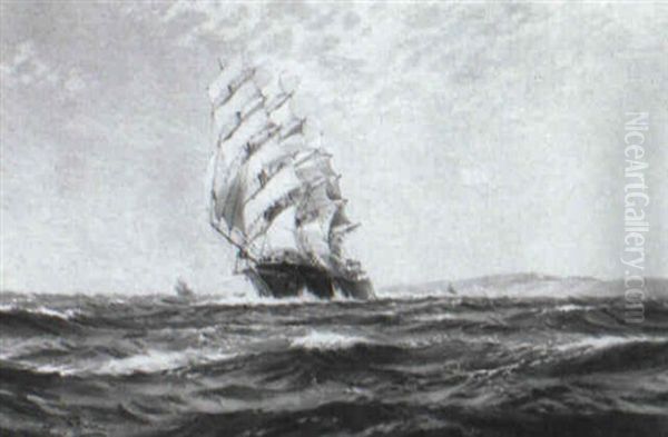 The 'sophocles' On High Seas Oil Painting by William Dunn Knox