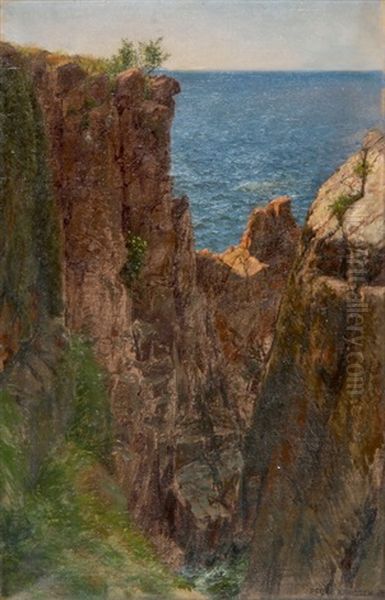 Felsklippen Am Meer Oil Painting by Peder Jacob Marius Knudsen