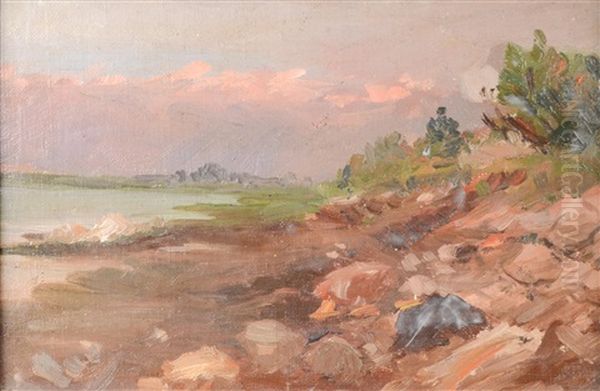 Coastal Landscape Oil Painting by Benes (Benesch) Knuepfer