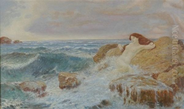 Sea Nymph Oil Painting by Benes (Benesch) Knuepfer