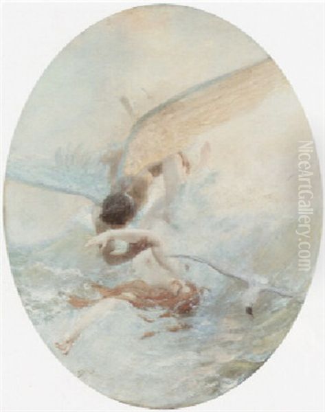 The Greeting Of The Wind And Waves Oil Painting by Benes (Benesch) Knuepfer