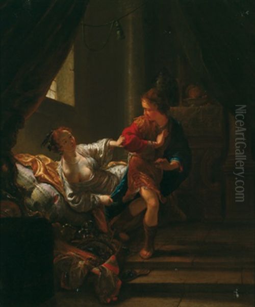 Joseph Und Die Frau Des Potiphar Oil Painting by Nikolaus Knuepfer