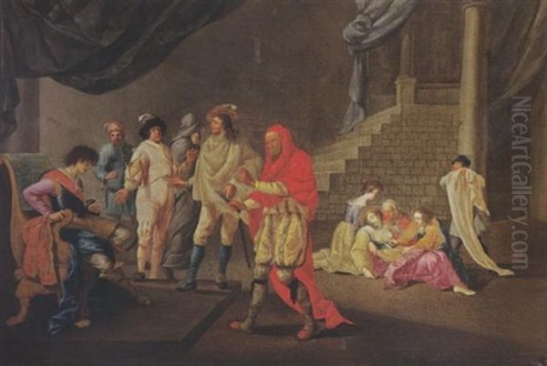 The Death Of Lucretia Oil Painting by Nikolaus Knuepfer