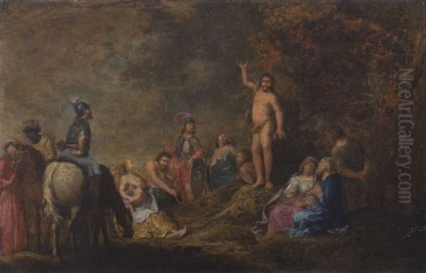 Die Predigt Johannis Des Taufers Oil Painting by Nikolaus Knuepfer