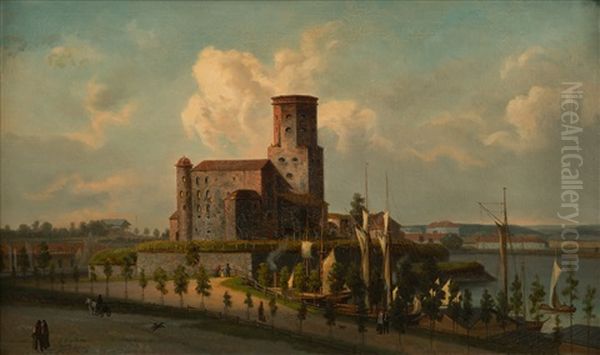 Vyborg Castle Oil Painting by Johan Knutson