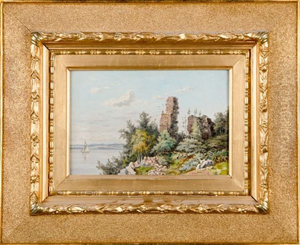 Kuusisto Castle Ruins Oil Painting by Johan Knutson