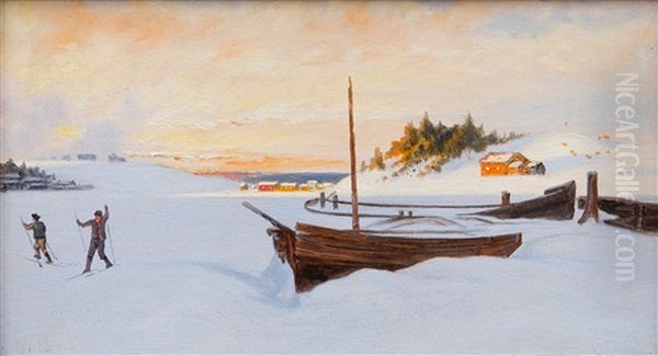 Lovely Winterday, Haikko Oil Painting by Johan Knutson