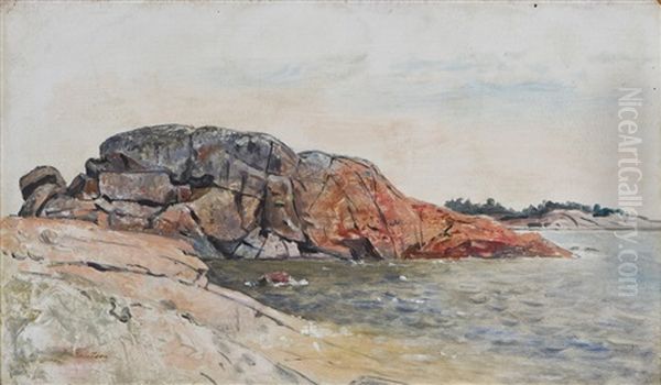 Shore Stones Oil Painting by Johan Knutson