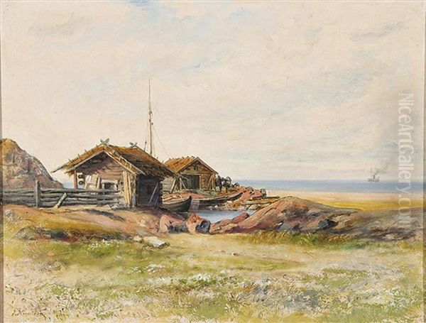 Rodhamn Aland Oil Painting by Johan Knutson