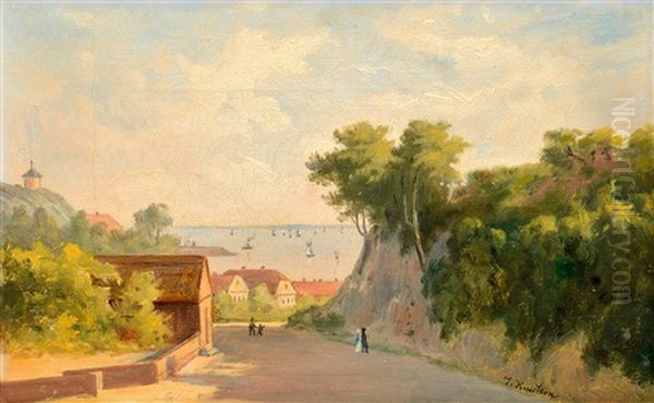 Gagnes-sur-mer Oil Painting by Johan Knutson