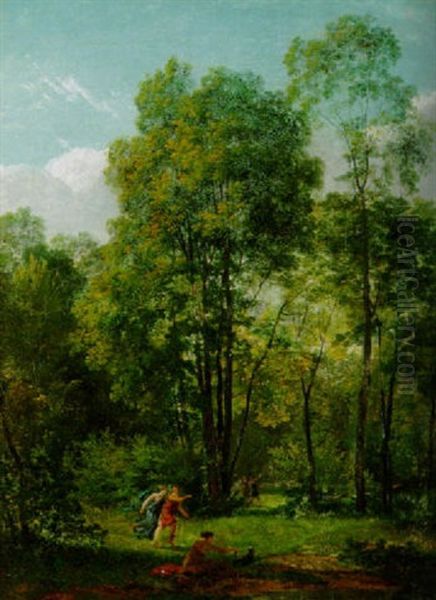 Weite Fluslandschaft Oil Painting by Wilhelm Alexander Wolfgang von Kobell