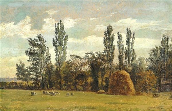 Landscape With Haystack by Christen Kobke