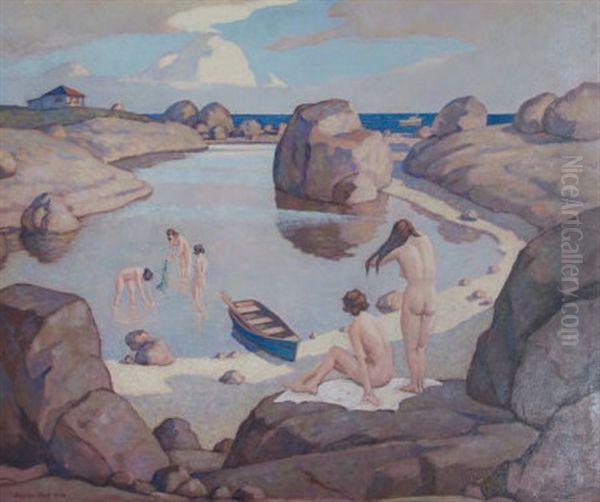 Nudes In An Inlet by George Joseph Koch