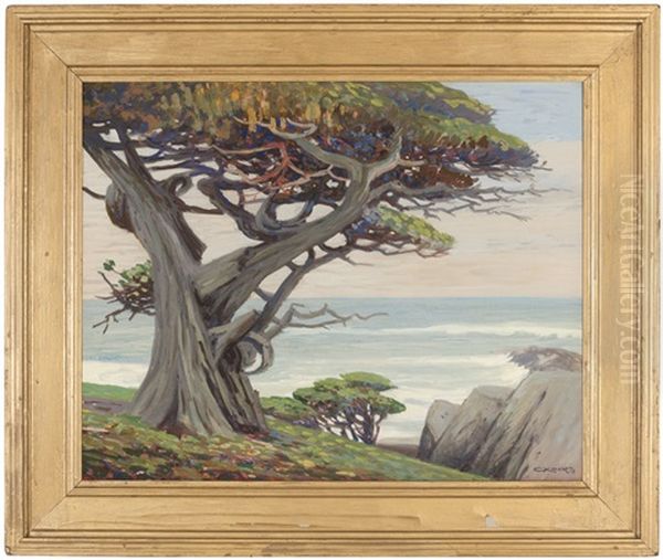 Cypress Tree Along The Carmel Coast by George Joseph Koch