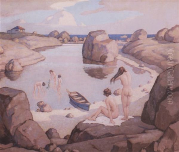 Nudes In An Inlet by George Joseph Koch