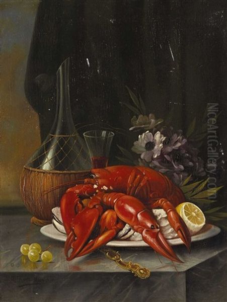 Stillleben Mit Hummer Oil Painting by Hermann Koch