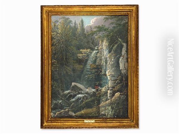 Mountain Walker Oil Painting by Joseph Anton Koch