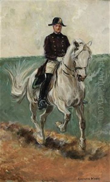 Lipizzaner Aus Der Spanischen Hofreitschule Oil Painting by Ludwig Koch